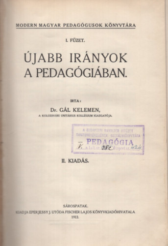 Dr. G�l Kelemen - �jabb ir�nyok a pedag�gi�ban