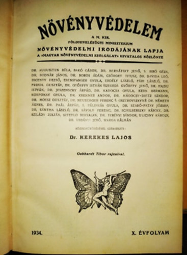 Dr. Kerekes Lajos - nvnyvdelem 1934 X. vfolyam