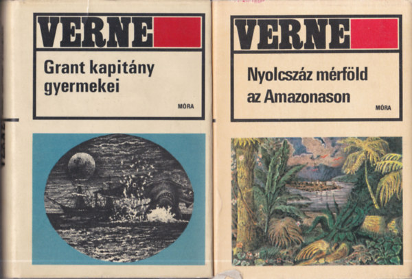 2 db Verne k�nyv: Grant kapit�ny gyermekei + Nyolcsz�z m�rf�ld az Amazonason