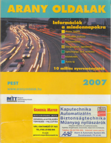 Arany Oldalak - Pest 2007