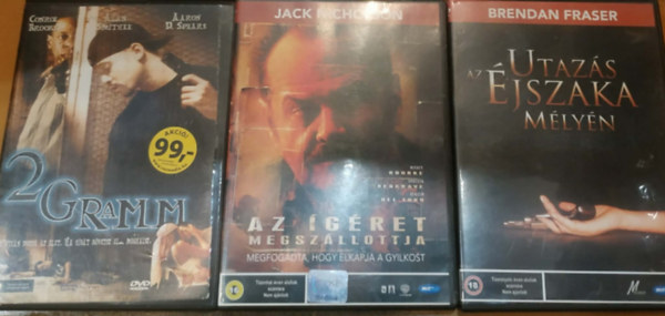 Brendan Fraser, Jack Nicholson Conroe Brooks - 3 kőkemény dráma: 2 gramm + Az ígéret megszálottja + Utazás az éjszaka mélyén (3 DVD)