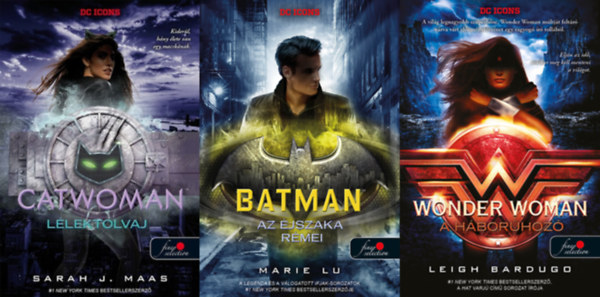 Marie Lu, Leigh Bardugo Sarah J. Maas - DC Icons knyvcsomag (3 db knyv) / Macskan - Llektolvaj, Batman - Az jszaka rmei, Wonder Woman - A hborhoz