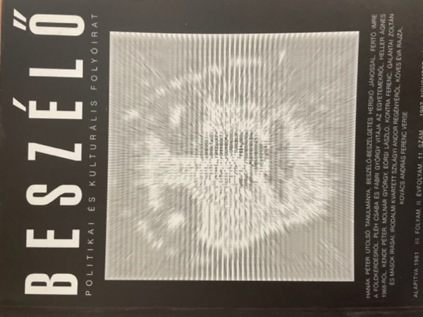 Beszélő Politikai és Kulturális Folyóirat III.folyam, II.évfolyam 11.szám. 1997 november