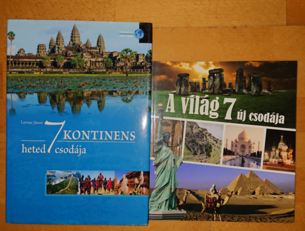 2 k�nyv a vil�g csod�ir�l: 7 kontinens heted7 csod�ja, A vil�g 7 �j csod�ja
