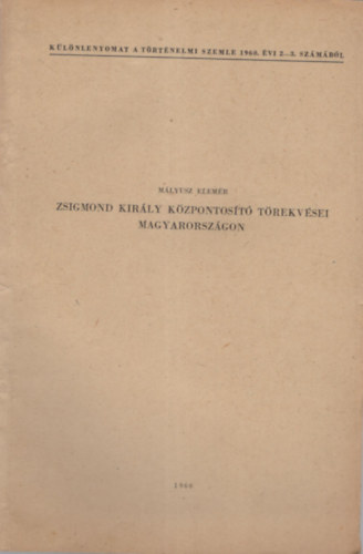 Mlyusz Elemr - Vlaszul Szkely Gyrgy kritikai megjegyzseire- Klnlenyomat