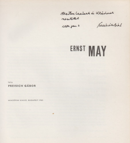 Preisch Gbor - Ernst May (Architektra)