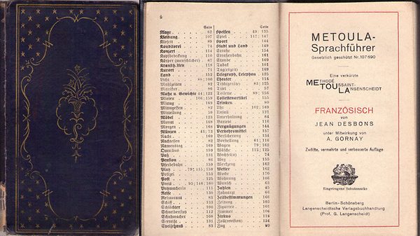 Jean Desbons; A. Gornay - METOULA - Sprachf�hrer