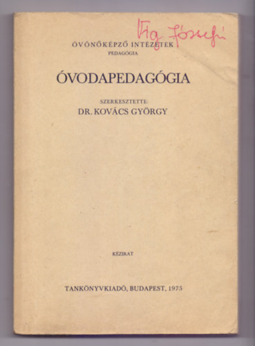 Dr. Kovcs Gyrgy - vodapedaggia (Kzirat/vnkpz Intzetek - Pedaggia)