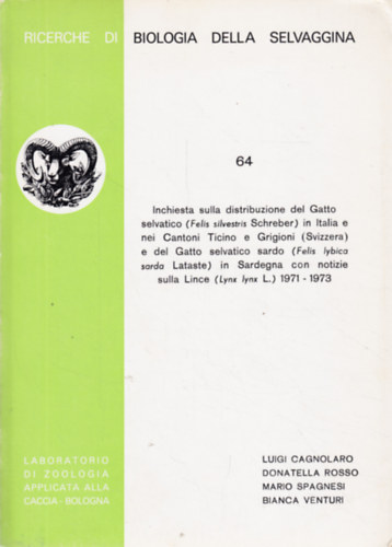 Donatella Rosso, Mario Spagnesi, Bianca Venturi Luigi Cagnolaro - Ricerche di Biologia della Selvaggina 64