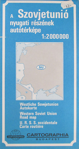 A Szovjetuni nyugati rsznek auttrkpe 1:2000000 / Autokarte / Road map / Carte routire