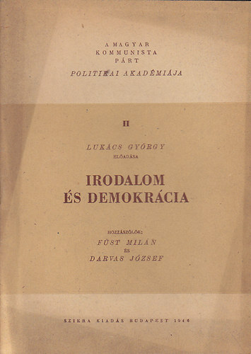 Luk�cs Gy�rgy - Irodalom �s demokr�cia