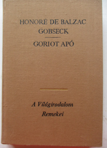 Honor de Balzac - Gobseck-Goriot ap