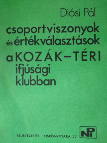 Disi Pl - Csoportviszonyok s rtkvlasztsok a Kozk-tri ifjsgi klubban (Dediklt!)