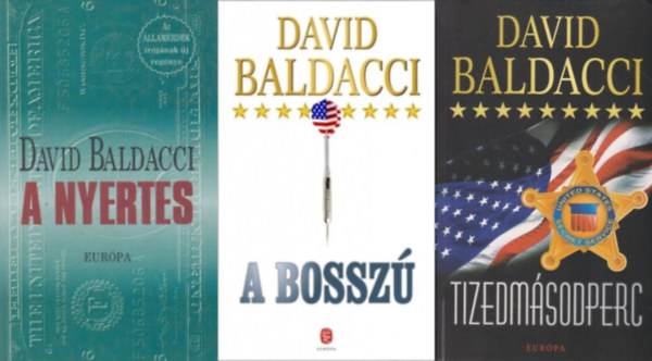 David Baldacci - 3 db David Baldacci krimi: A nyertes + A bosszú + Tizedmásodperc