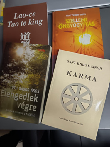 4db könyv:Lao-ce tao king+Szellemi öngyógyítás+Karma+Elengedlek végre