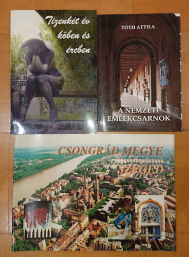 3 kiadv�ny Szegedr�l: Csongr�d megye - Szeged,Tizenk�t �v k�ben �s �rcben, A nemzeti eml�kezet csarnoka