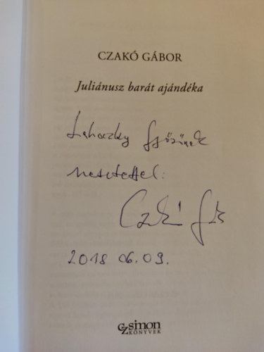 Czak� G�bor - Juli�nusz bar�t aj�nd�ka