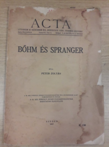 P�ter Zolt�n - B�hm �s Spranger
