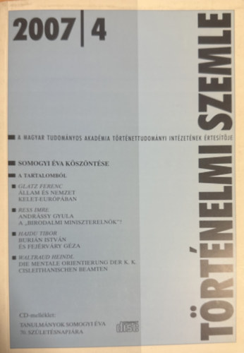 T�rt�nelmi szemle 2007/4