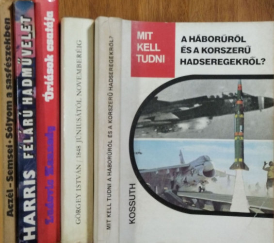 Aczl Jnos-Semsei Jen - Grgey Istvn - John Harris - Ludovic Kennedy - Serfz Lszl-Nagy Istvn Gyrgy-Szentesi Gyrgy - Katonai tmj knyvcsomag (5 ktet)