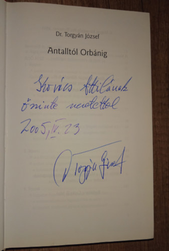 Dr. Torgy�n J�zsef - Antallt�l Orb�nig