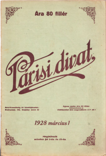 P�risi divat XXIII. �vfolyam 1928. m�rcius 1., 11. sz�m