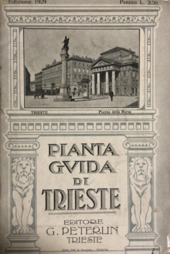 Pianta Guida di Trieste t�rk�p 1929