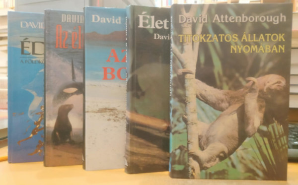 David Attenborough - 5 db David Attenborough: Titokzatos llatok nyomban; let a Fldn; Az els denkert: A fldkzi-tenger vilga s az ember; Az l bolyg; Az let erprbi