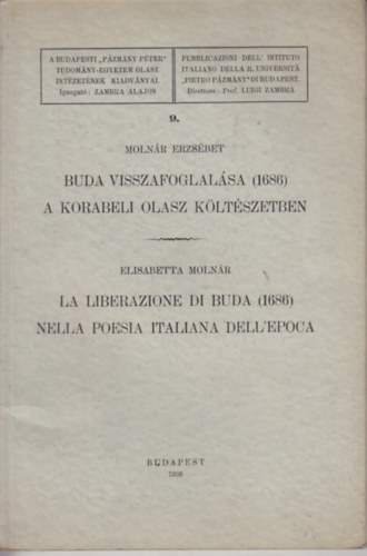 Molnr Erzsbet - Buda visszafoglalsa (1686) a korabeli olasz kltszetben