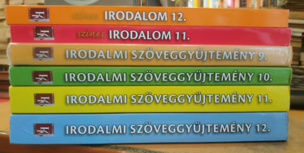 6 db Irodalom s szveggyjtemny: Irodalom 11-12. + Irodalmi szveggyjtemny 9-12.