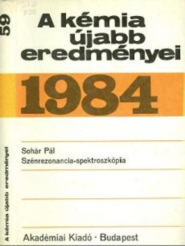 Sohr Pl - A kmia jabb eredmnyei 59. (1984)