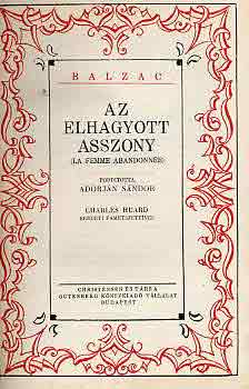 Honoré de Balzac - Az elhagyott asszony