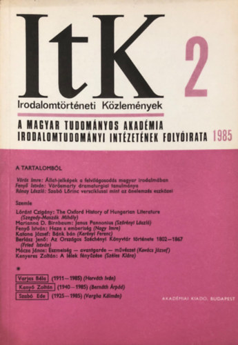 Bíró Ferenc - Irodalomtörténeti közlemények 1985. LXXXIX. 2. szám