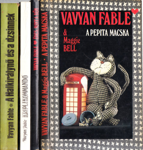 4db. Vavyan Fable krimi: A pepita macska + des, mint a bn + A Halkirlyn s a dzsinnek