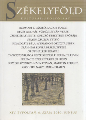 Ferenczes Istvn  (szerk.) - Szkelyfld (kulturlis folyirat) XIV. vfolyam 6. szm 2010. jnius