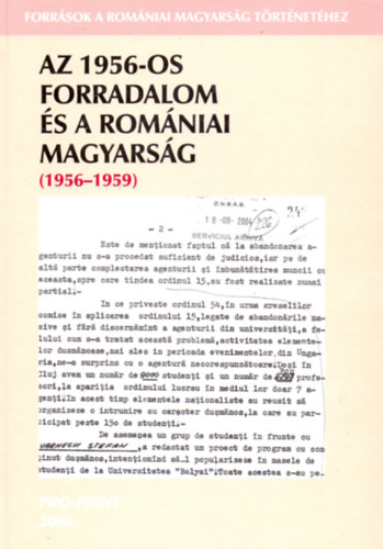 Az 1956-os forradalom s a romniai magyarsg (1956-1959)