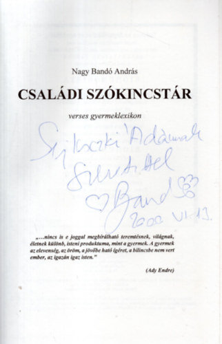Nagy Bandó András - Családi szókincstár