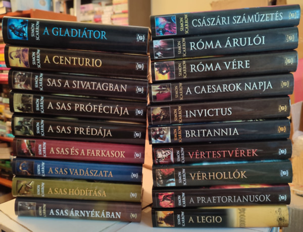 Simon Scarrow - Egy vakmer rmai kalandjai a hadseregben sorozat 1-19. (A sas rnykban, hditsa, vadszata, s a farkasok, prdja, prfcija; Sas a sivatagban; A Centurio; A gladitor; A Legio; A praetorianusok; Vrhollk; Vrtestvrek; Brit