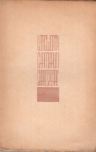 Longworth Chambrun - Kit�n� bar�tom Shakespeare