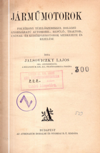 Jalsoviczky Lajos - Jrmmotorok