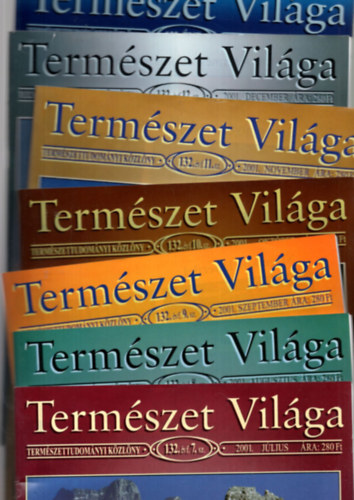 7 db Termszet vilga magazin: 132. vf 7-12. szm + II. klnszm (2001)