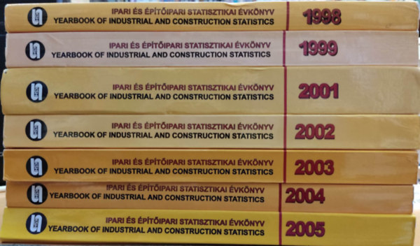 K�zponti statisztikai hivatal - 7 db Ipari �s �p�toipari Statisztikai �vk�nyv - Statistical Yearbook of industry and construction