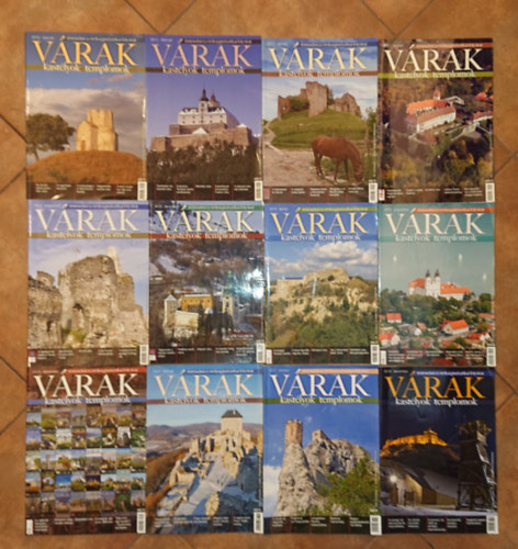13 szám a Várak,kastélyok, templomok című kiiadványból (2010-2017): 2010. február, 2011. február, 2011. április, 2011. október, 2012. augusztus, 2012. december, 2013. április, 2013. augusztus, 2013. december, 2017. február, 2017. októbe