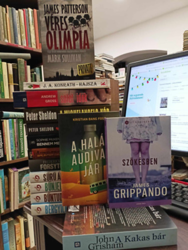 Peter Sheldon, Frederick Forsyth, James Patterson John Grisham - KNYVMENT AJNLAT, 15db. Krimik. A hall audival jr+Szksben+A kakas br+Vres olimpia+Hajsza+Stt idk+A Michelangelo-kd+Befuccsolt terror+