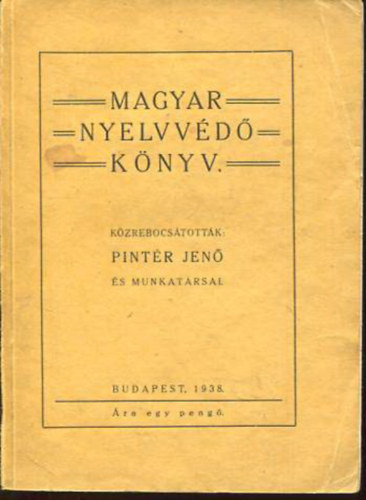 Pintr Jen - Magyar nyelvvd knyv