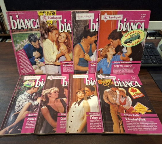 Alison Kelly, Suzanne Carey, Nikki Rivers, Nora Roberts, Cathy Gillen Thacker Trisha Alexander - 8 db Bianca magazin: 72. füzet - Vagy mi, vagy ő, 87. füzet - Baba, mama, nagymama, 74. füzet - Rajzold újra, Sam!, 80. füzet - Vándorlélek, 84. füzet - Tégy apává!, 76. füzet - Csak a testemen keresztül!, 88. füzet - Csiku-csuki,