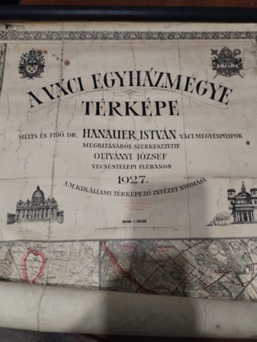 Oltv�nyi J�zsef  (szerk.) - A V�ci Egyh�zmegye t�rk�pe (1:200 000)