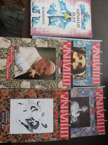 1 k�nyv �s 4 magazin: Sz�nh�zi �let Budapesten; Sz�nh�zi �let: 1990/21; 1990/27; 1990/29; 1990/30-31