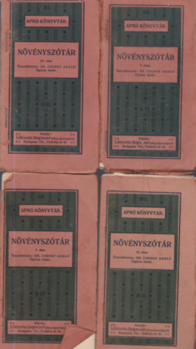Dr Cserey Adolf - N�v�nysz�t�r I., II., III., V.