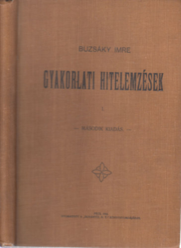 Buzsáky Imre - Gyakorlati hitelemzések I.